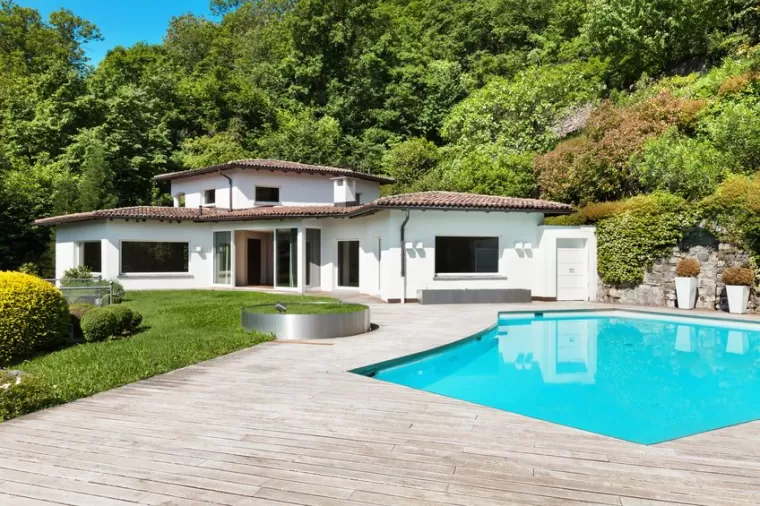 Création de terrasse autour d'une piscine, Ambérieu-en-Bugey, Slow Concept