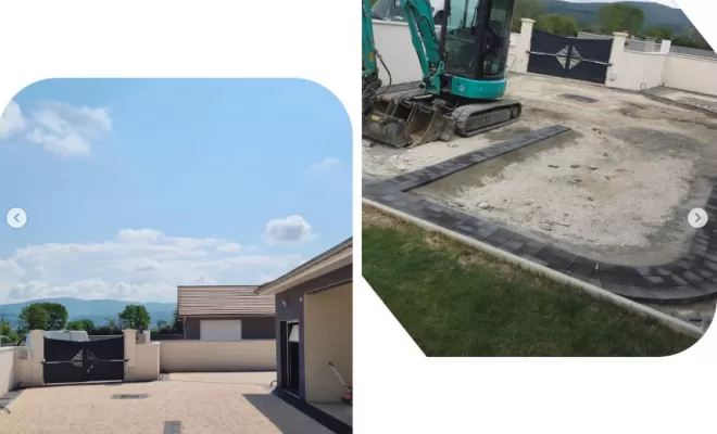 Création & Aménagement d’une cour extérieur à Bourg-en-Bresse